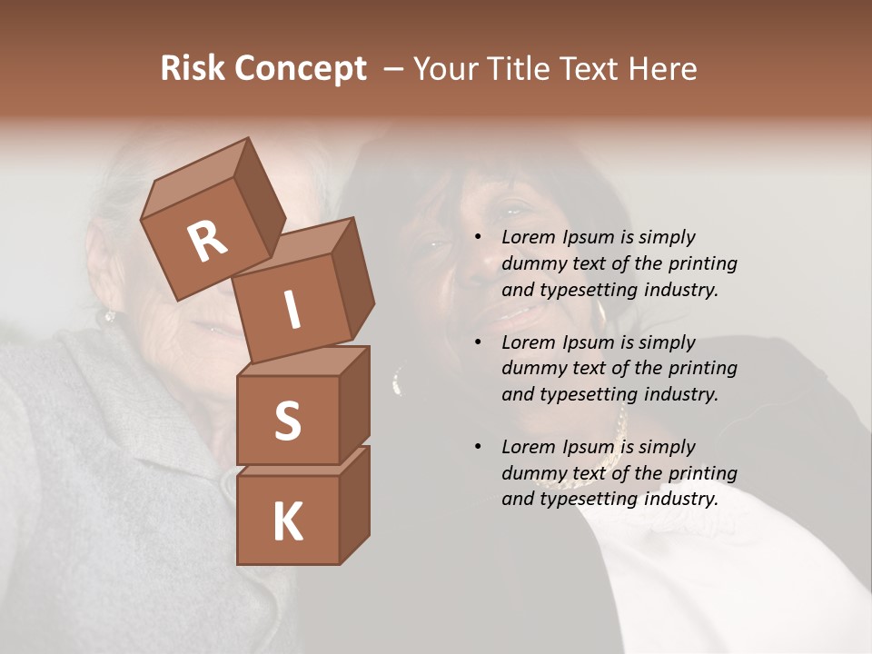 Grey Hug Elderly PowerPoint Template