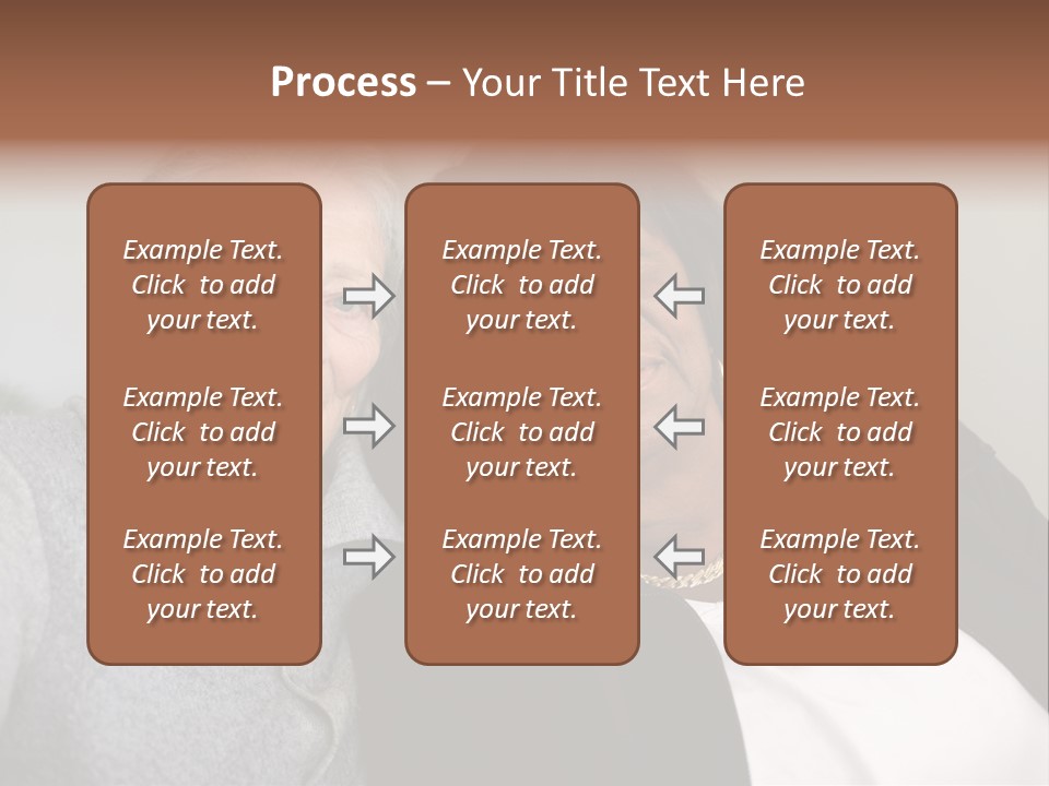 Grey Hug Elderly PowerPoint Template