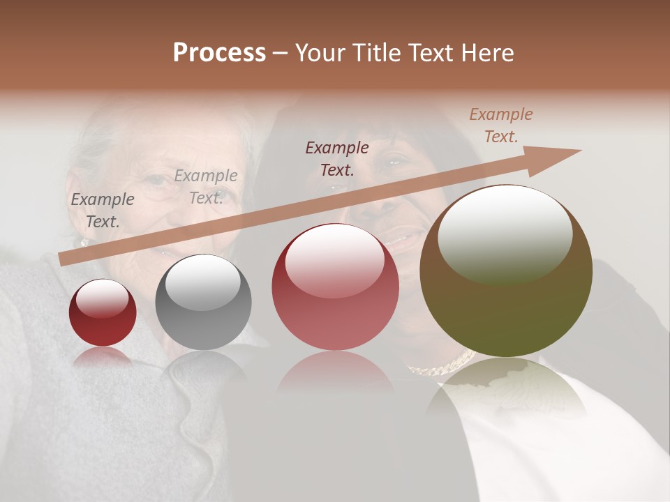 Grey Hug Elderly PowerPoint Template