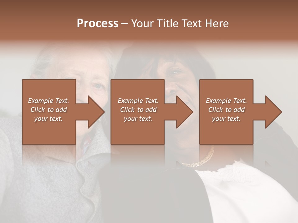 Grey Hug Elderly PowerPoint Template