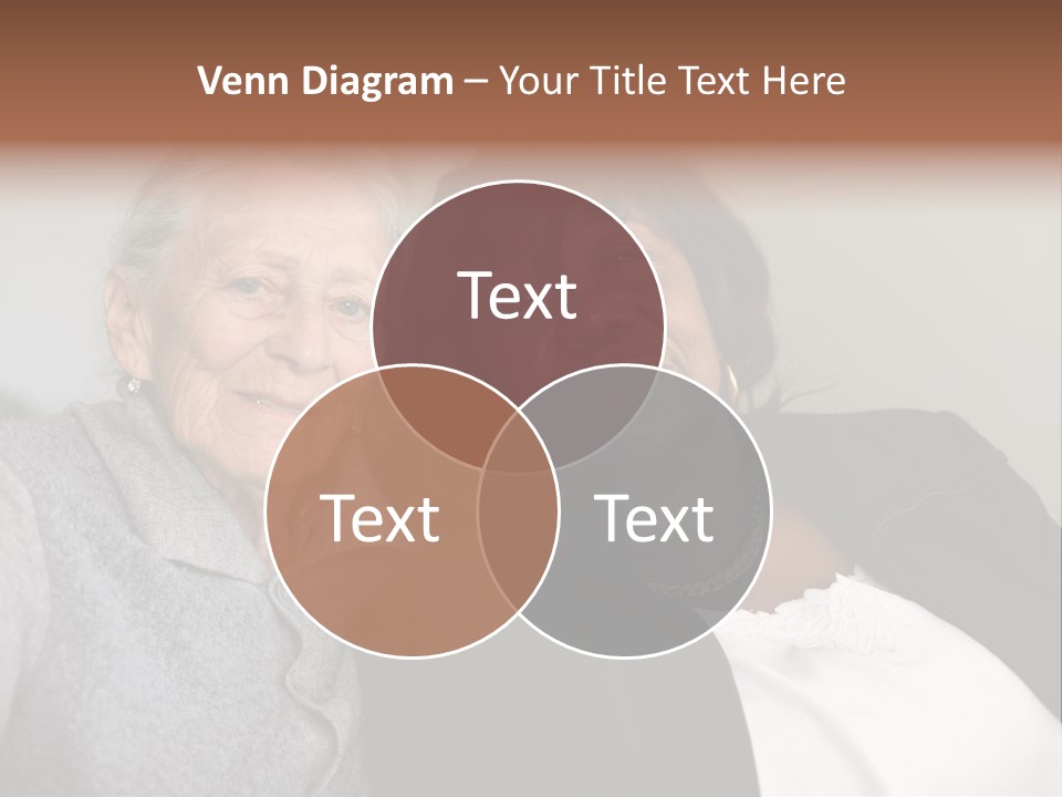 Grey Hug Elderly PowerPoint Template