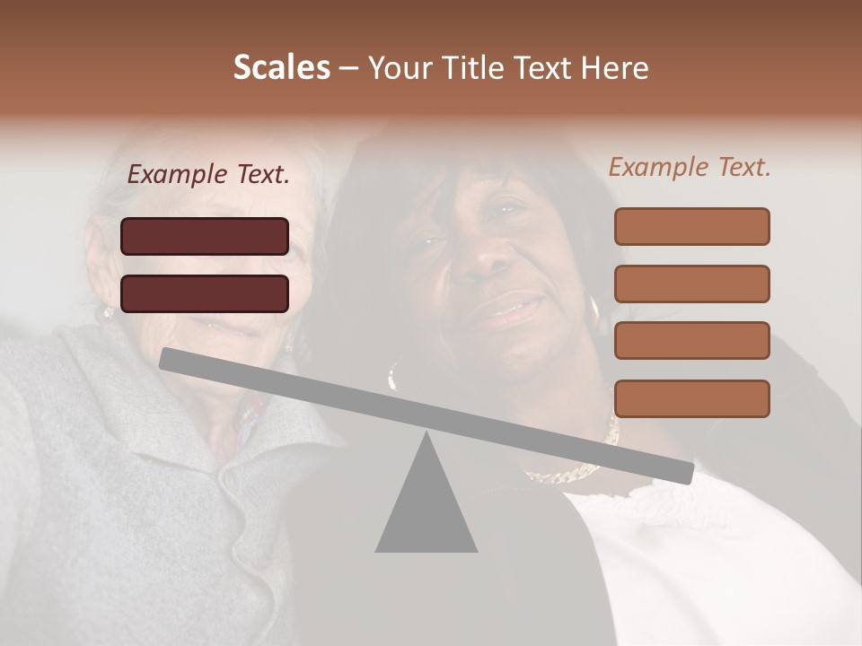 Grey Hug Elderly PowerPoint Template