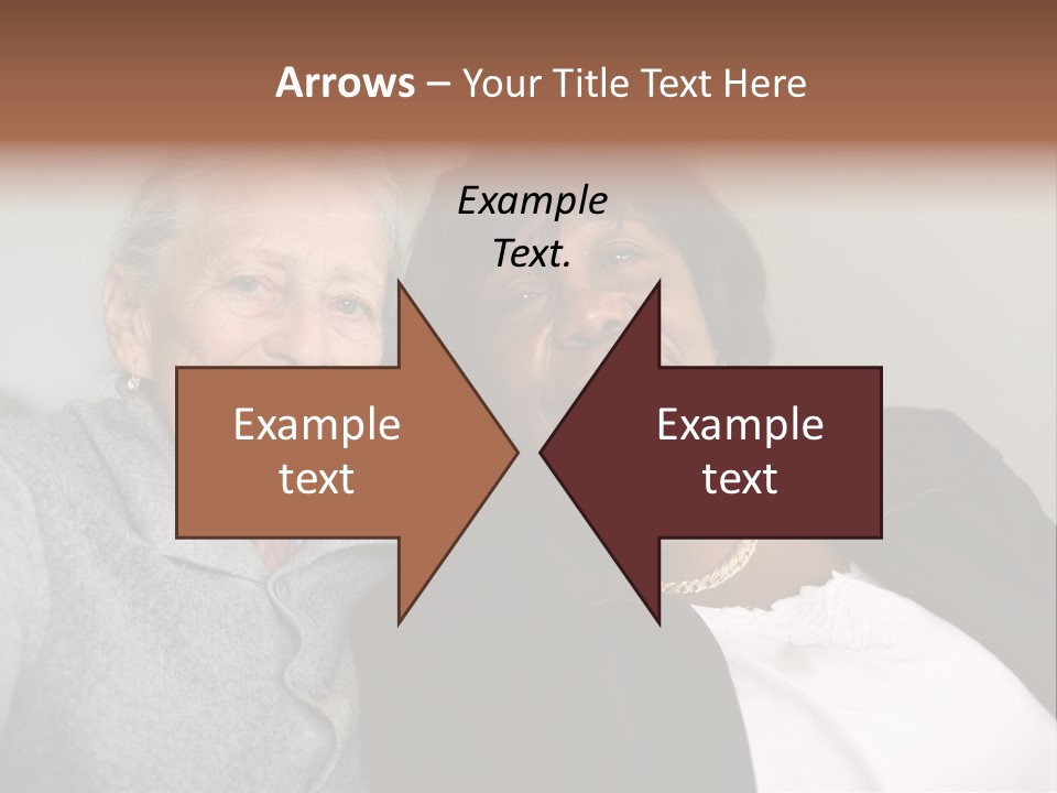 Grey Hug Elderly PowerPoint Template