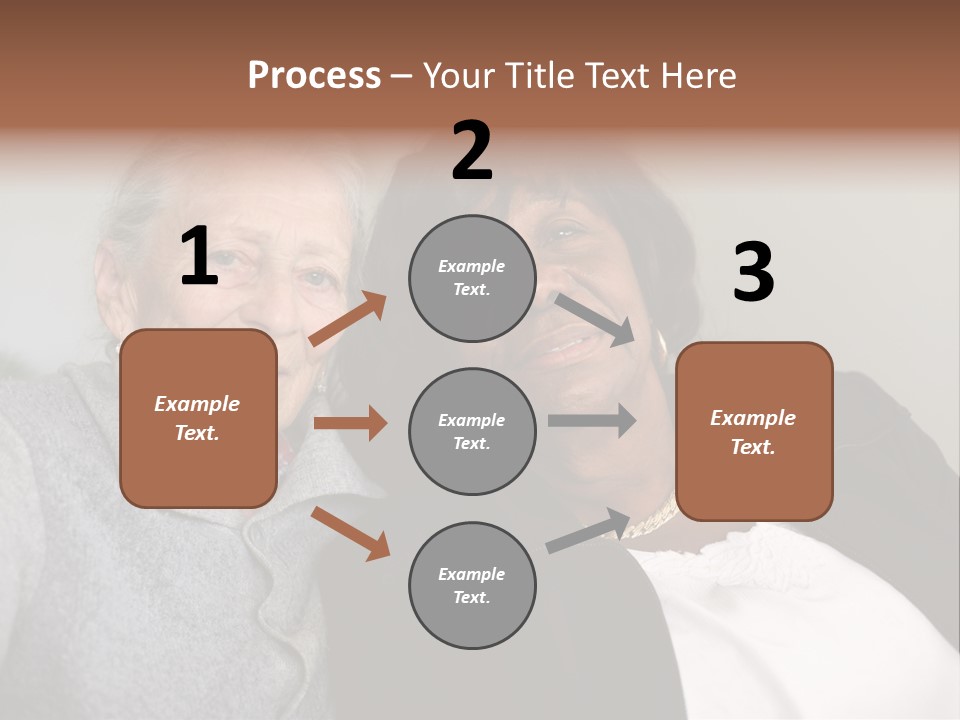 Grey Hug Elderly PowerPoint Template