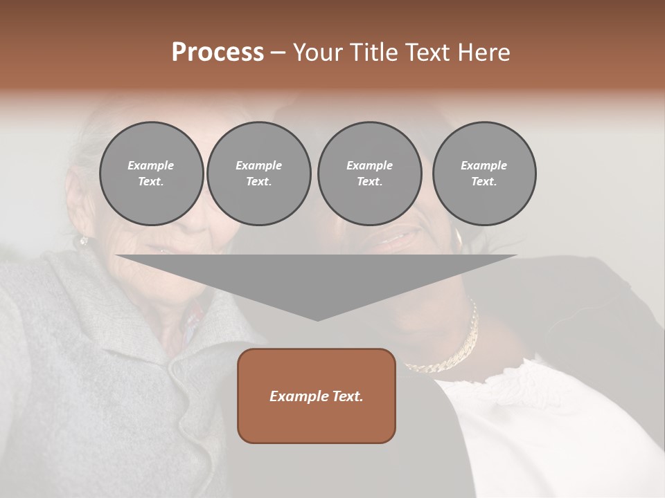 Grey Hug Elderly PowerPoint Template