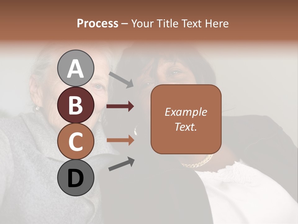 Grey Hug Elderly PowerPoint Template