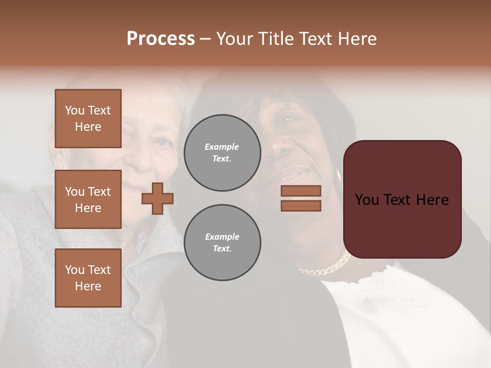 Grey Hug Elderly PowerPoint Template