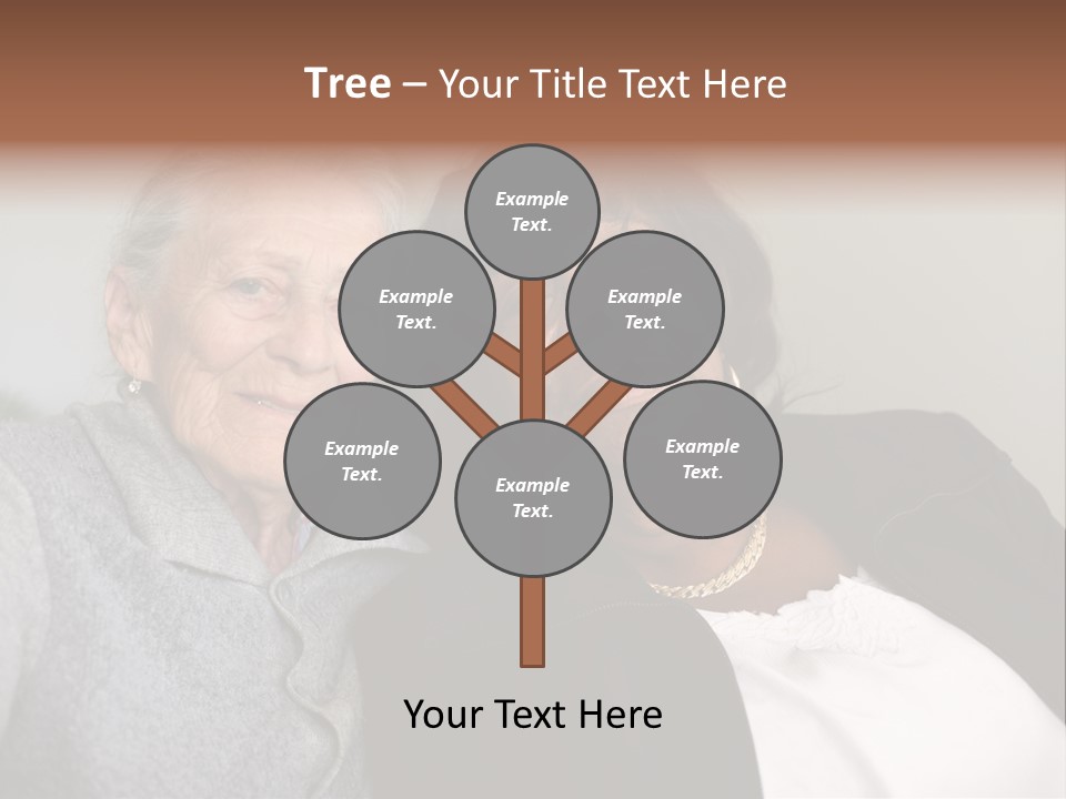 Grey Hug Elderly PowerPoint Template