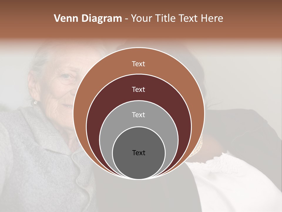 Grey Hug Elderly PowerPoint Template