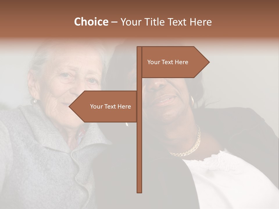 Grey Hug Elderly PowerPoint Template