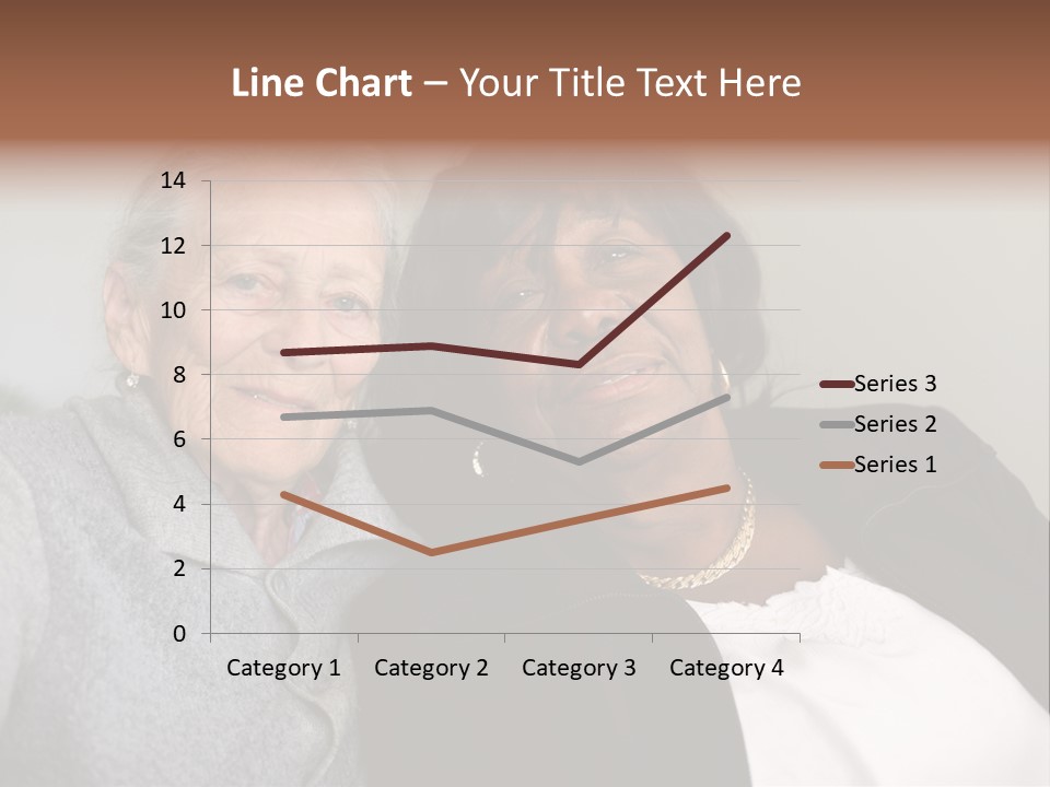 Grey Hug Elderly PowerPoint Template