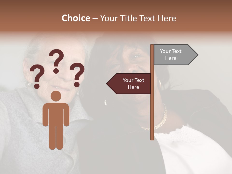 Grey Hug Elderly PowerPoint Template