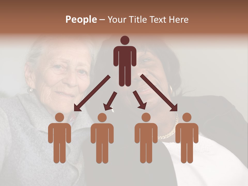 Grey Hug Elderly PowerPoint Template