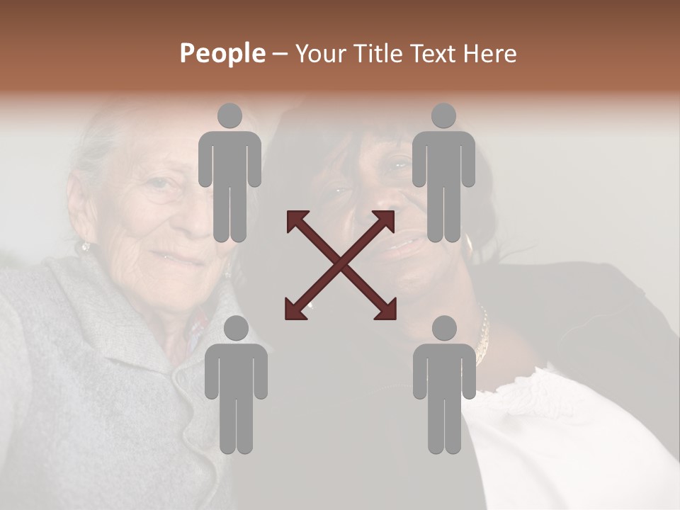 Grey Hug Elderly PowerPoint Template