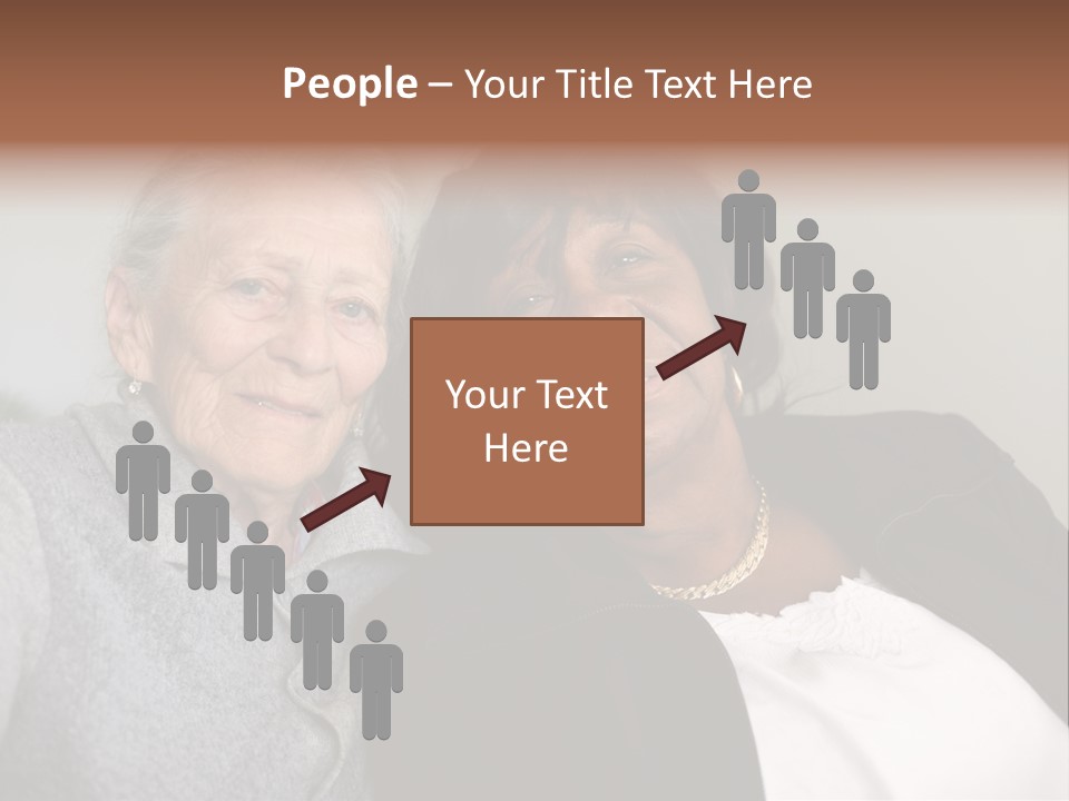 Grey Hug Elderly PowerPoint Template