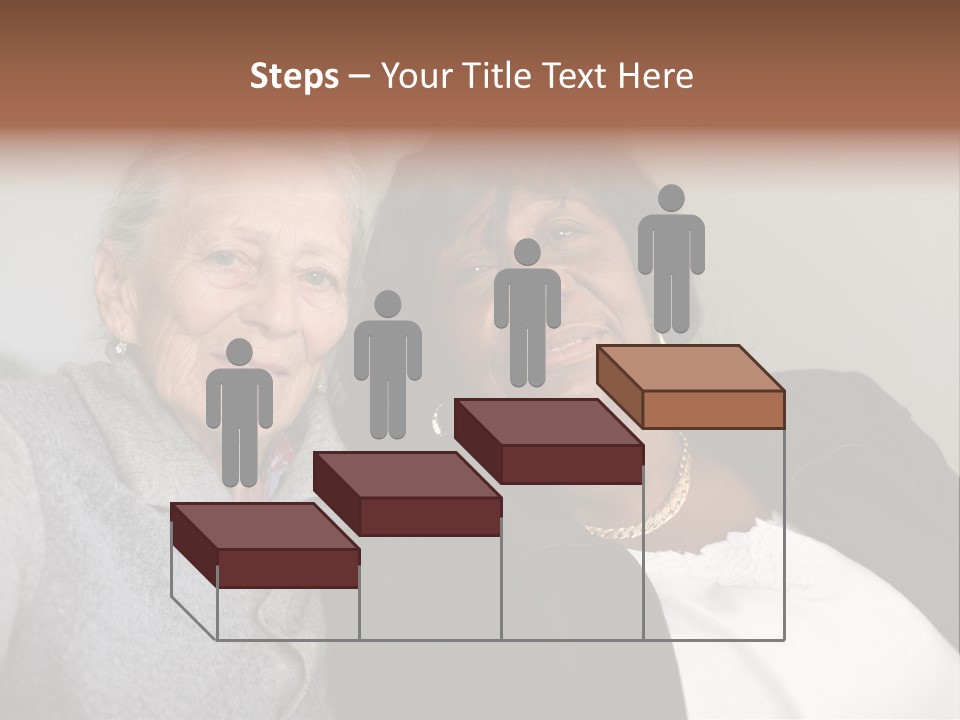 Grey Hug Elderly PowerPoint Template