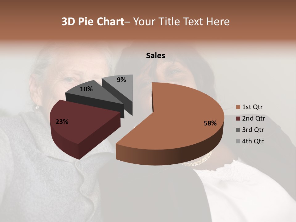 Grey Hug Elderly PowerPoint Template