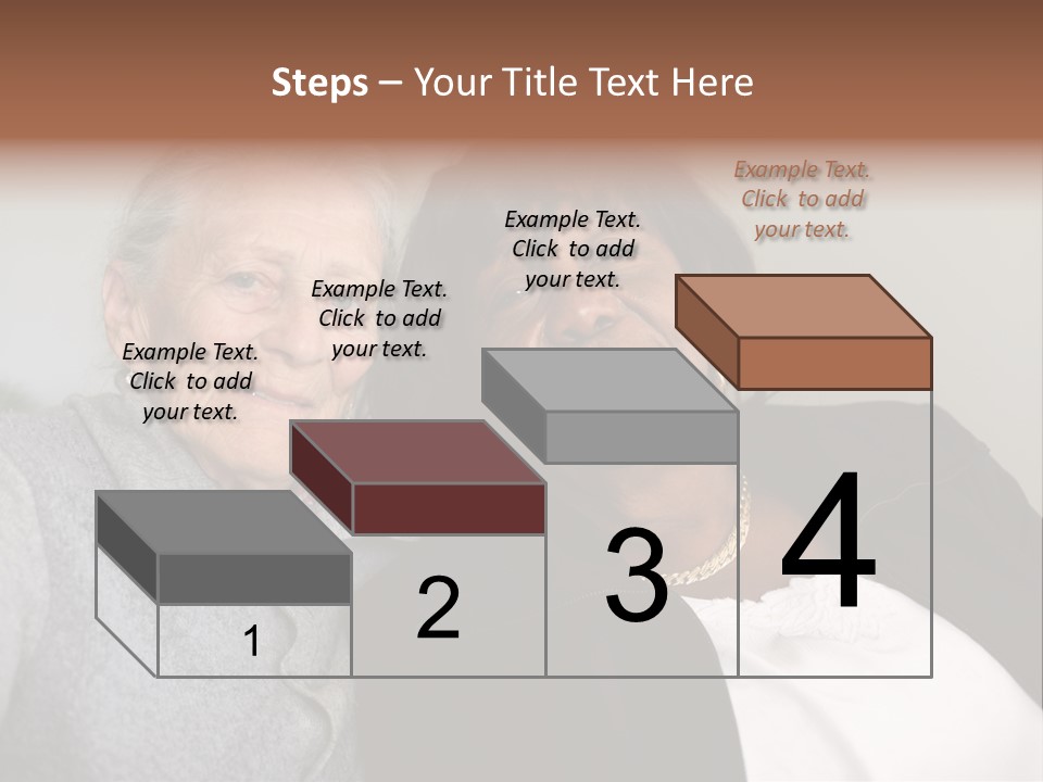 Grey Hug Elderly PowerPoint Template