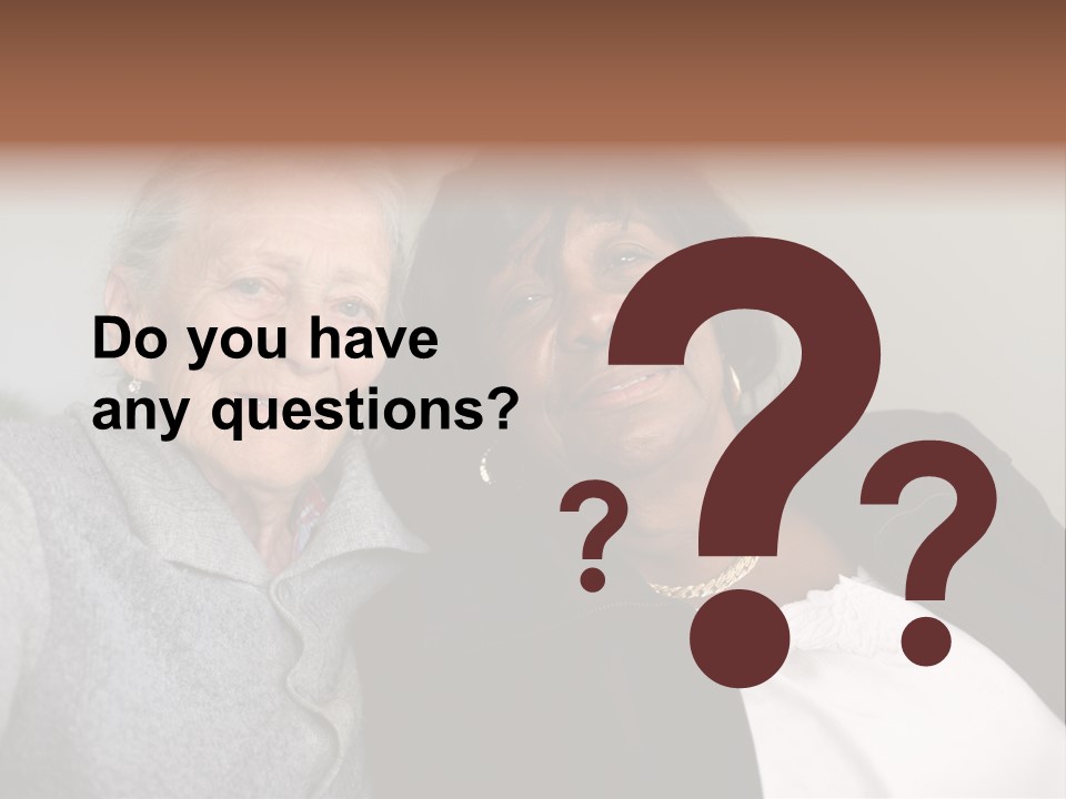 Grey Hug Elderly PowerPoint Template