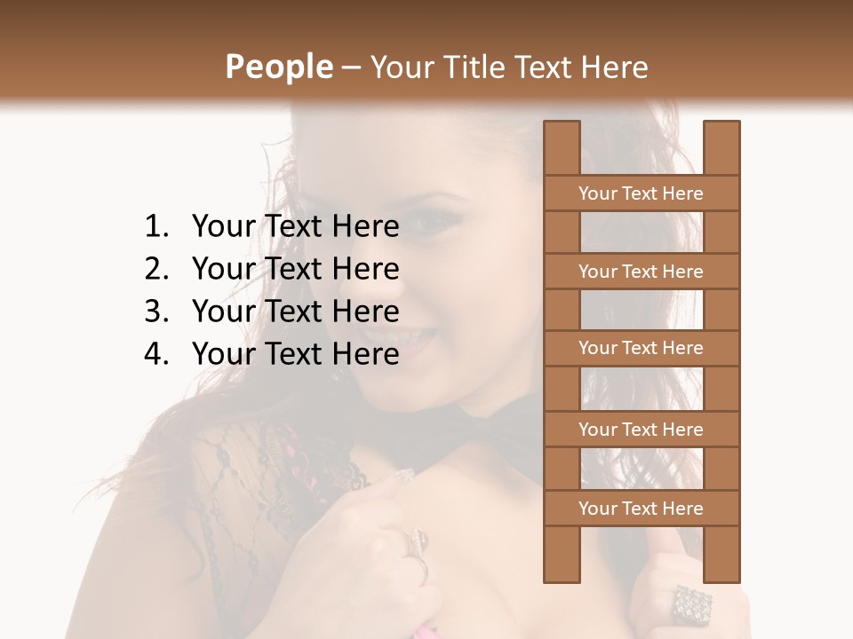Caucasian One Fur PowerPoint Template