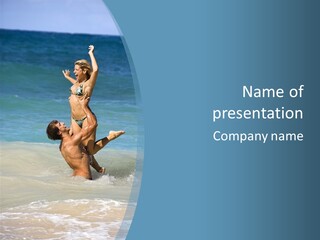 Beach Girlfriend Wet PowerPoint Template