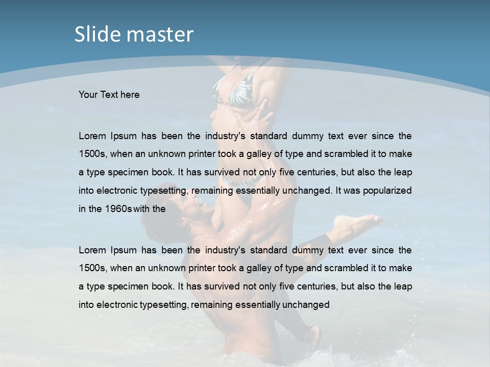 Beach Girlfriend Wet PowerPoint Template