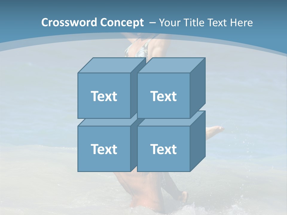 Beach Girlfriend Wet PowerPoint Template