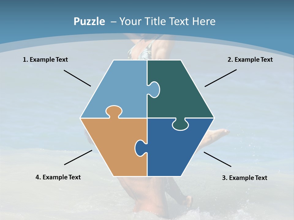 Beach Girlfriend Wet PowerPoint Template