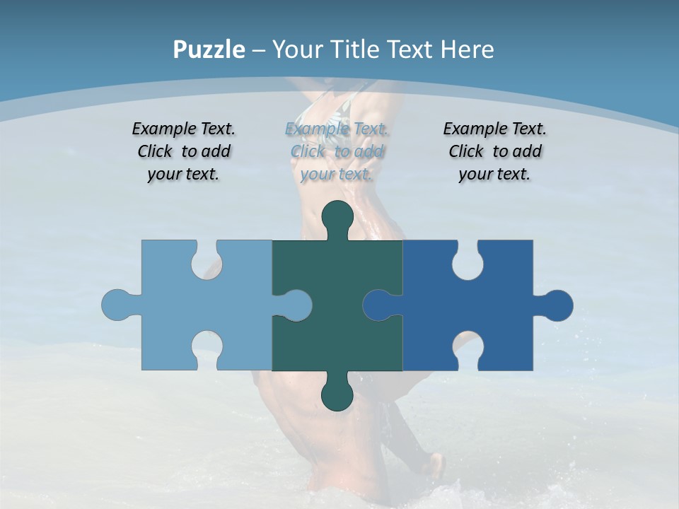 Beach Girlfriend Wet PowerPoint Template