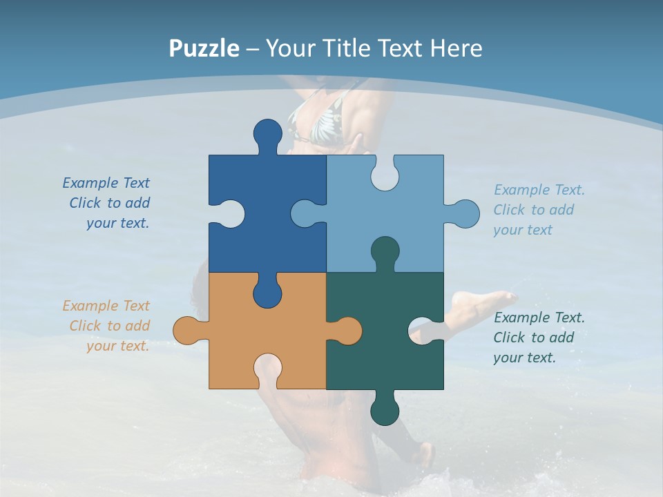 Beach Girlfriend Wet PowerPoint Template