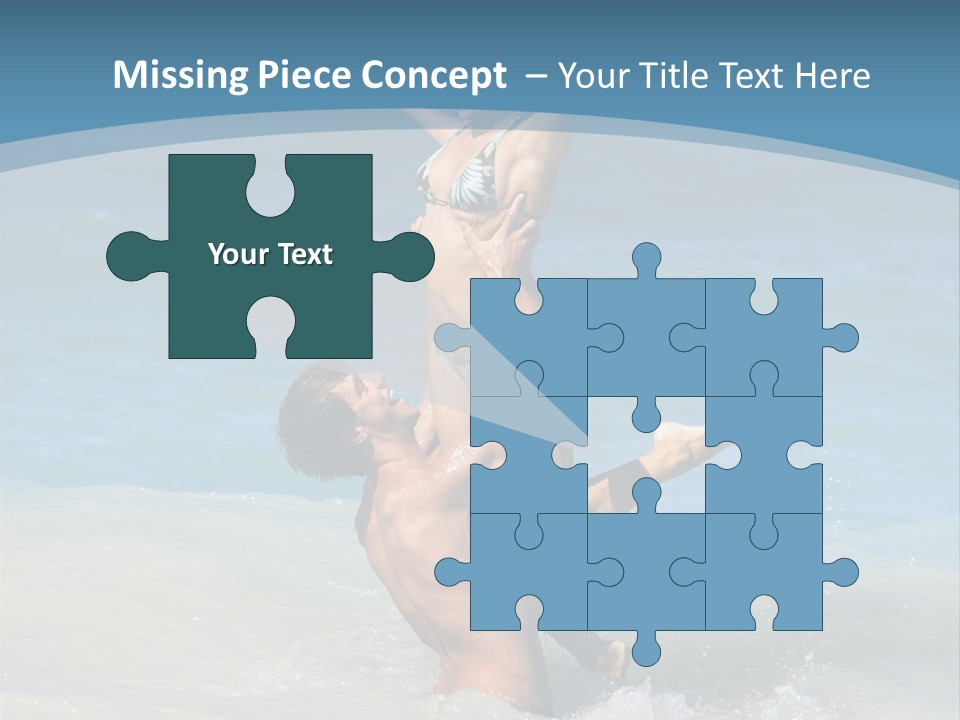 Beach Girlfriend Wet PowerPoint Template