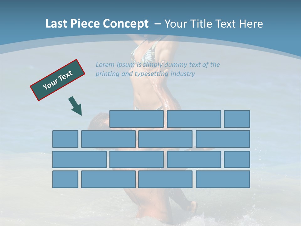 Beach Girlfriend Wet PowerPoint Template