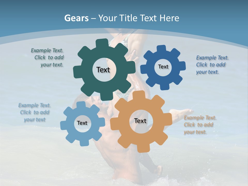 Beach Girlfriend Wet PowerPoint Template