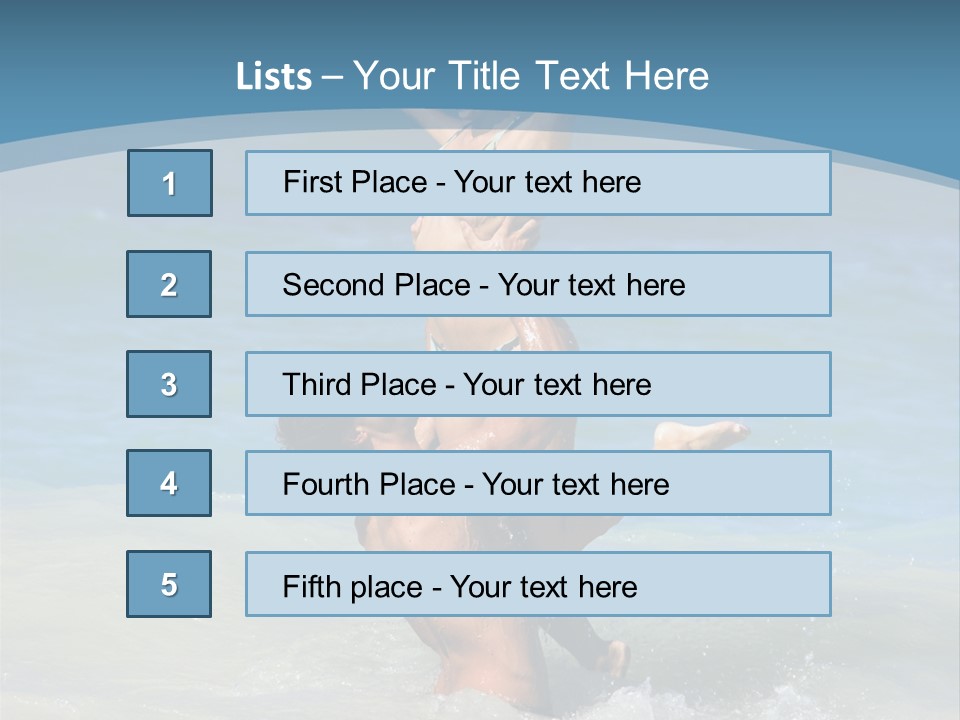 Beach Girlfriend Wet PowerPoint Template