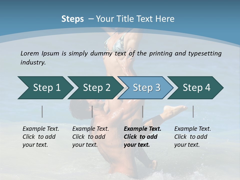 Beach Girlfriend Wet PowerPoint Template