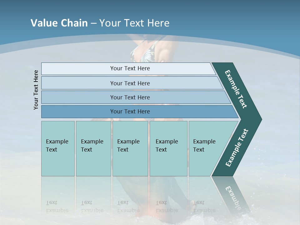 Beach Girlfriend Wet PowerPoint Template