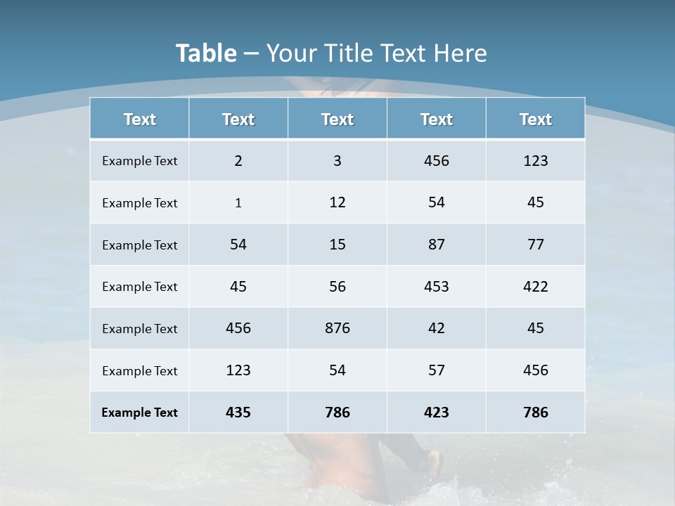 Beach Girlfriend Wet PowerPoint Template