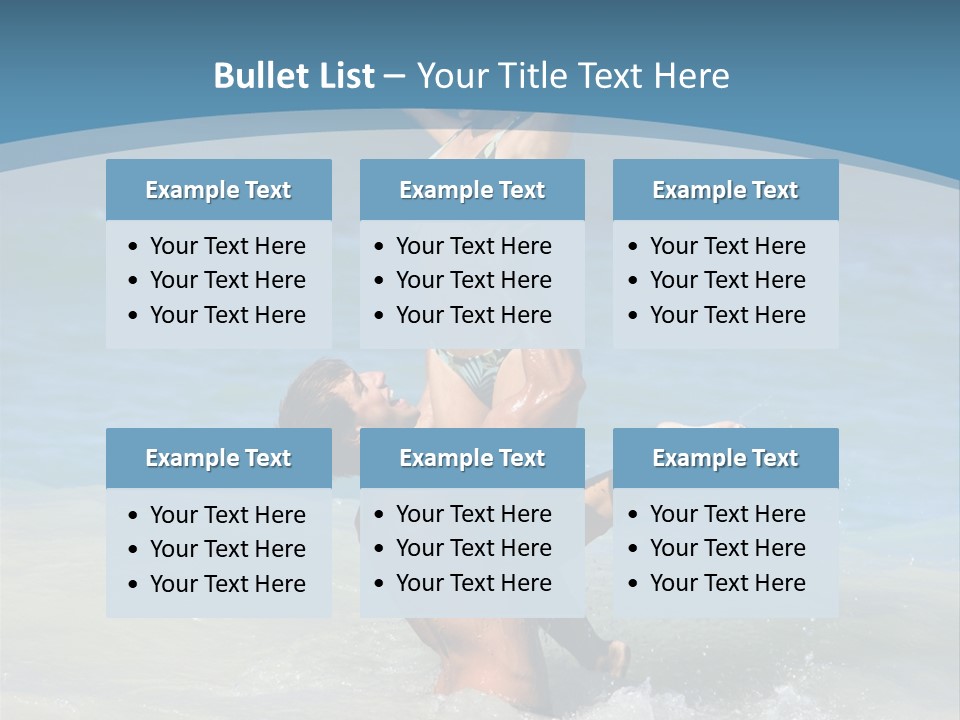 Beach Girlfriend Wet PowerPoint Template