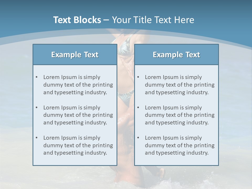 Beach Girlfriend Wet PowerPoint Template