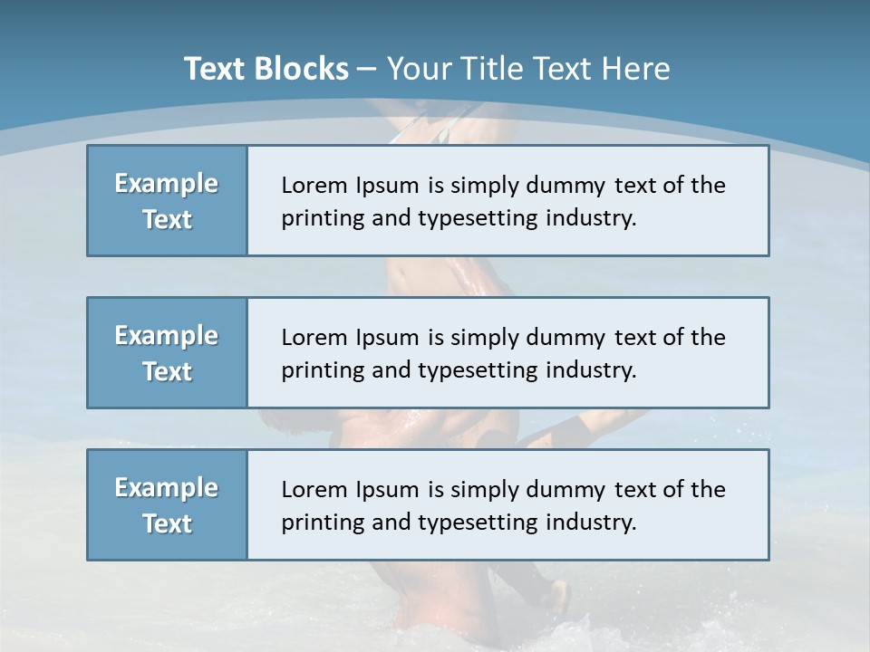 Beach Girlfriend Wet PowerPoint Template