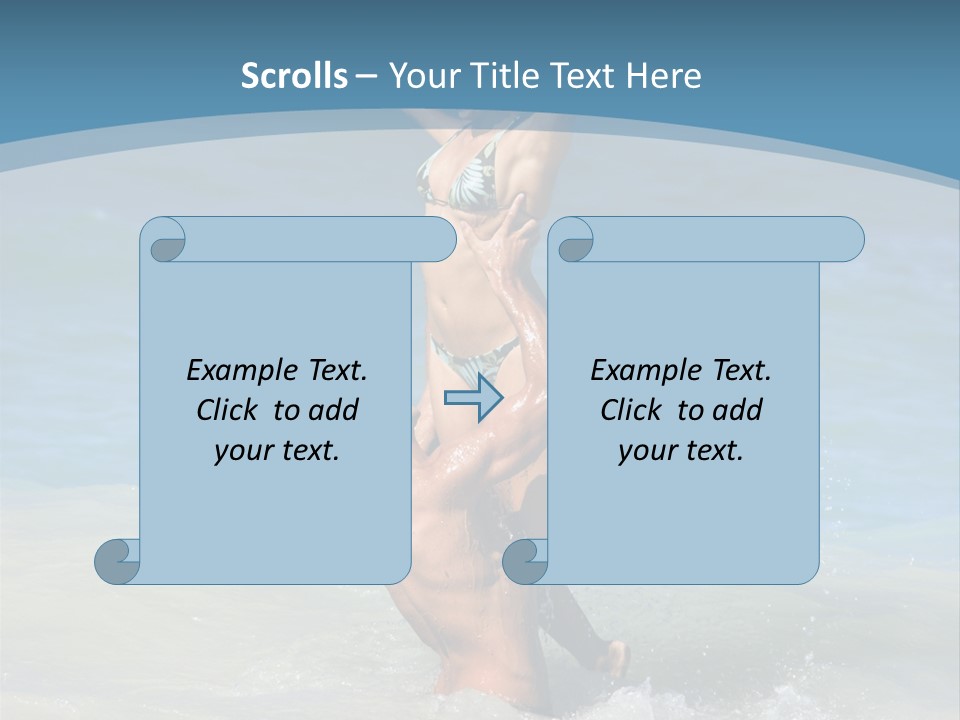 Beach Girlfriend Wet PowerPoint Template