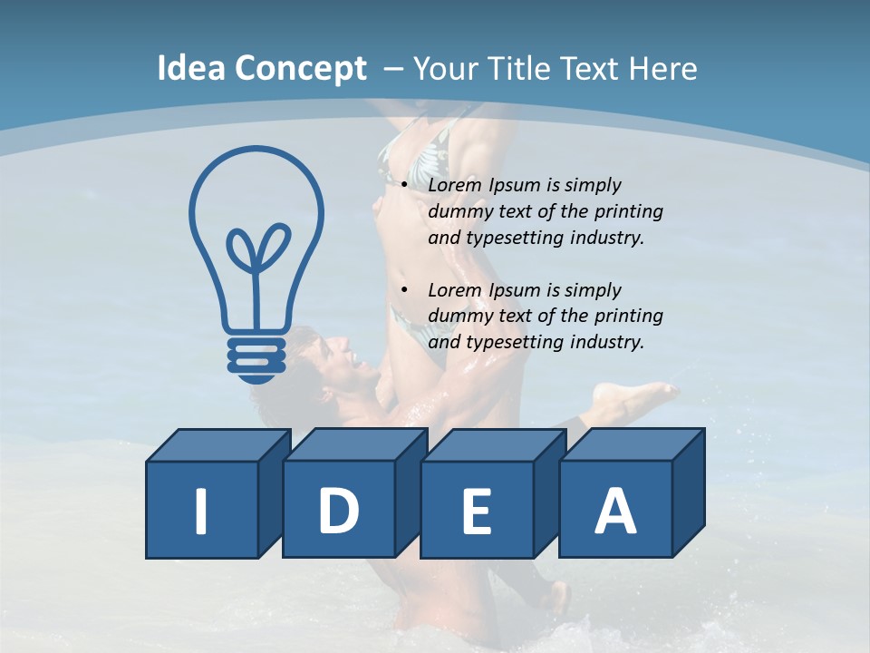 Beach Girlfriend Wet PowerPoint Template