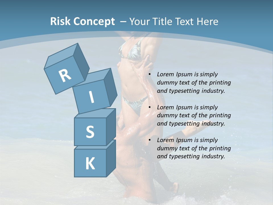 Beach Girlfriend Wet PowerPoint Template