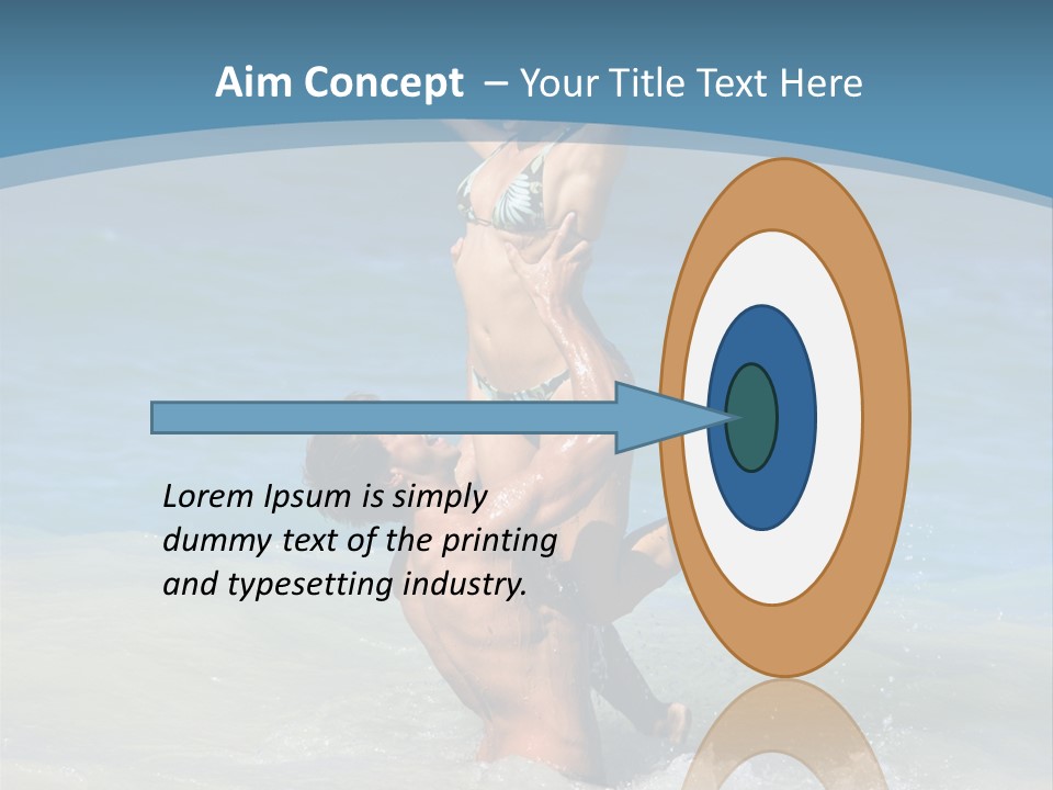 Beach Girlfriend Wet PowerPoint Template