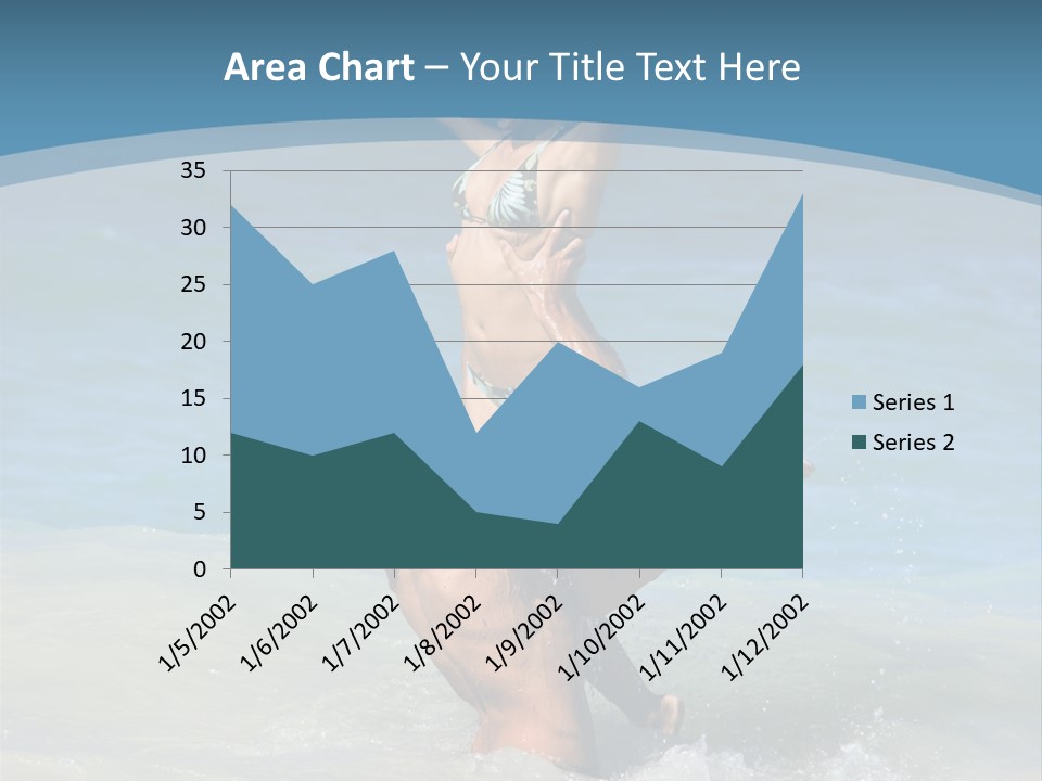 Beach Girlfriend Wet PowerPoint Template