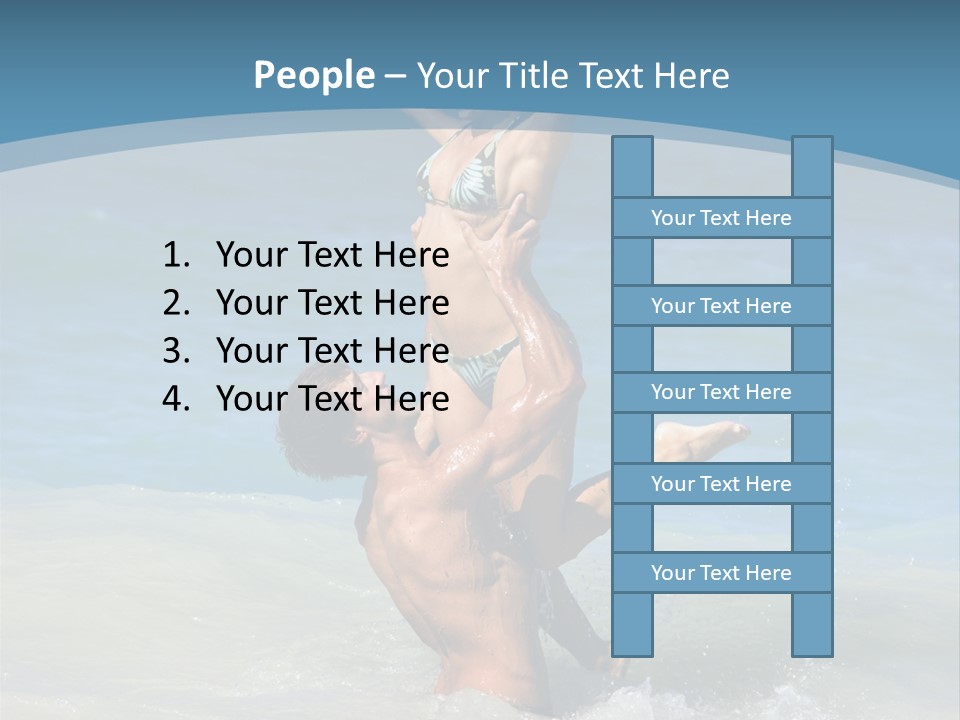 Beach Girlfriend Wet PowerPoint Template