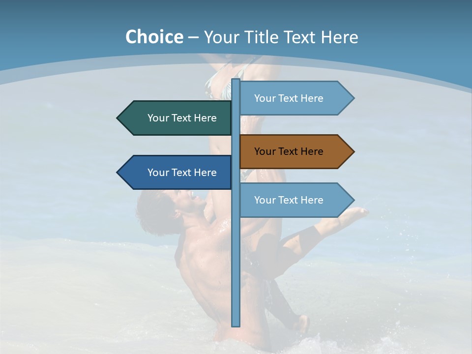 Beach Girlfriend Wet PowerPoint Template