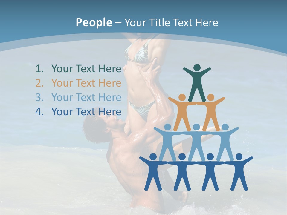 Beach Girlfriend Wet PowerPoint Template