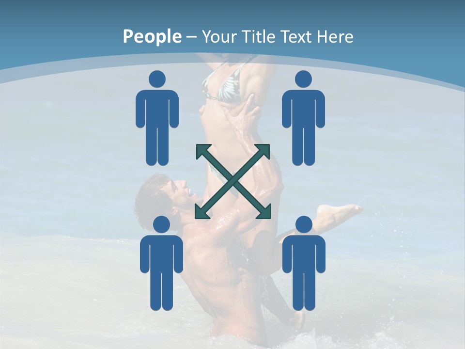 Beach Girlfriend Wet PowerPoint Template