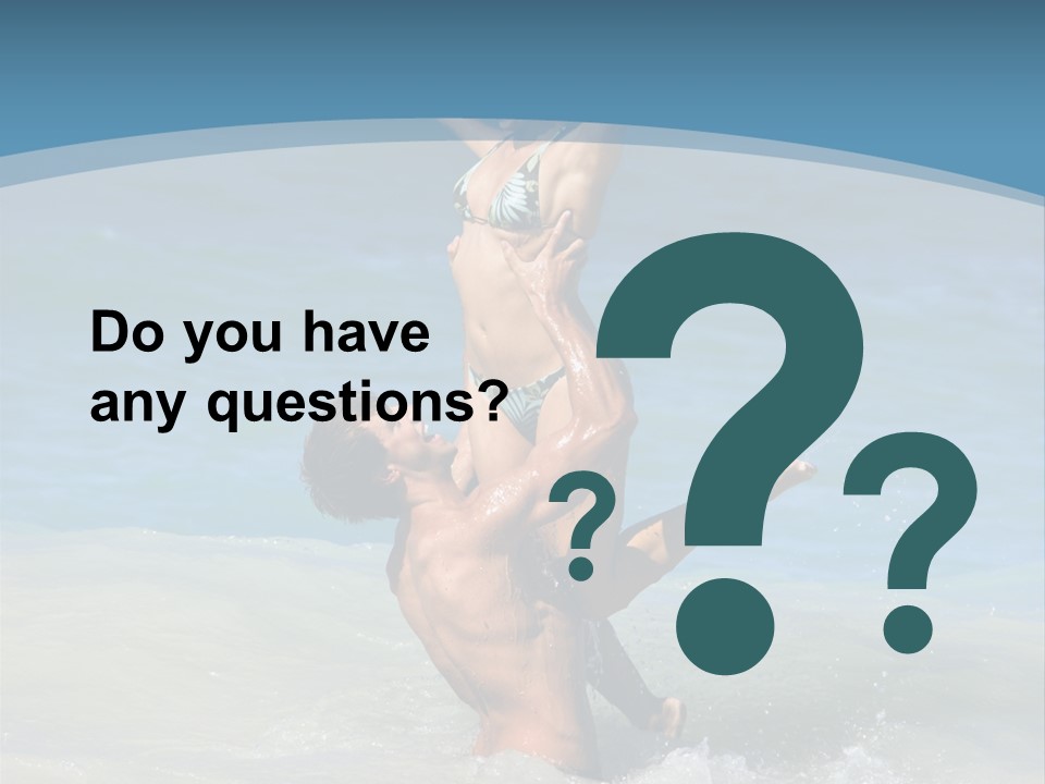 Beach Girlfriend Wet PowerPoint Template